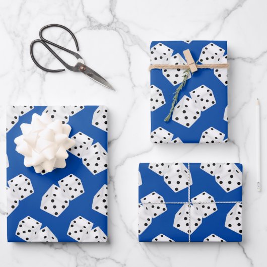 Feuille De Papier Cadeau motif de dés Casino cool (Recto)