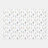 Feuille De Papier Cadeau Motif de descente d'hiver (Devant 3)
