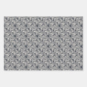Feuille De Papier Cadeau Motif de design Dragon gris foncé (Devant 2)