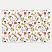 Feuille De Papier Cadeau Motif de dessin humique (Devant 2)