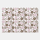 Feuille De Papier Cadeau Motif De Donuts, Donuts Roses, Donuts Brown (Devant 2)