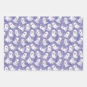 Feuille De Papier Cadeau Motif de fantôme mou violet (Devant 2)