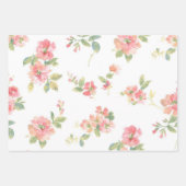 Feuille De Papier Cadeau Motif de fleurs (Devant 3)