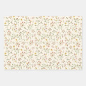 Feuille De Papier Cadeau Motif de fleurs d'aquarelle (Devant)
