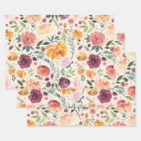 Motif de fleurs d'automne vintage