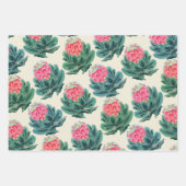 Feuille De Papier Cadeau Motif de fleurs de Protea (Devant 2)