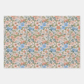 Feuille De Papier Cadeau Motif de fleurs du jardin de corail (Devant 3)