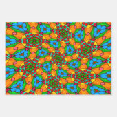 Feuille De Papier Cadeau Motif de fleurs esthétiques (Devant 2)