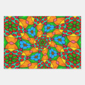 Feuille De Papier Cadeau Motif de fleurs esthétiques (Devant)