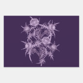 Feuille De Papier Cadeau motif de fleurs violettes (Devant)