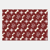 Feuille De Papier Cadeau Motif de flocon de neige pour chien de Noël (Devant)