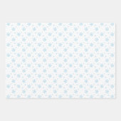 Feuille De Papier Cadeau Motif de flocon vert et bleu Noël (Devant 3)