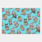 Feuille De Papier Cadeau Motif de forêt d'aquarelle d'hibl (Devant 2)