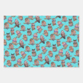 Feuille De Papier Cadeau Motif de forêt d'aquarelle d'hibl (Devant)