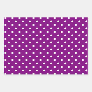 Feuille De Papier Cadeau Motif de formes géométriques rouge violet vert