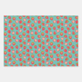 Feuille De Papier Cadeau Motif de fraises d'été (Devant)