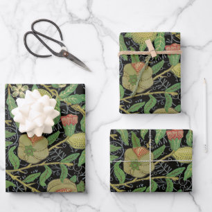 Feuille De Papier Cadeau Motif de fruit de grenade pourgrenade foncée de Wi