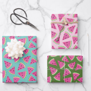 Feuille De Papier Cadeau Motif de fruit pastèque