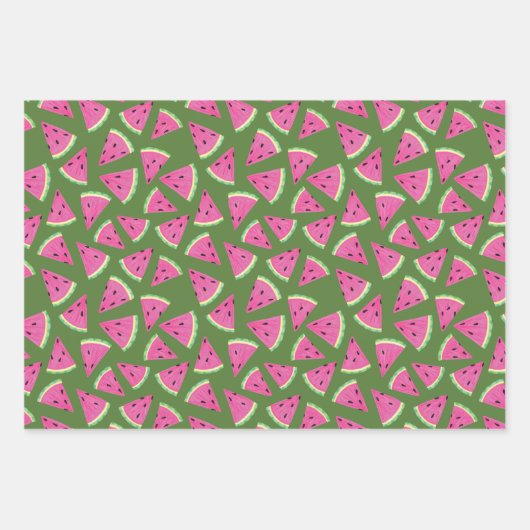 Feuille De Papier Cadeau Motif de fruits de pastèque (Devant 3)