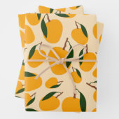 Feuille De Papier Cadeau Motif de fruits d'été Mango (En situation)