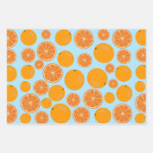 Feuille De Papier Cadeau Motif de fruits orange (Devant)