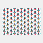 Feuille De Papier Cadeau Motif de fusée spatiale pour garçons (Devant 2)