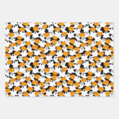 Feuille De Papier Cadeau Motif de Ghost et Citrouille Halloween (Devant 3)