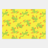 Feuille De Papier Cadeau Motif de grenouille à arbre vert (Devant 3)