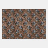 Feuille De Papier Cadeau Motif de Grunge gothique foncé (Devant)