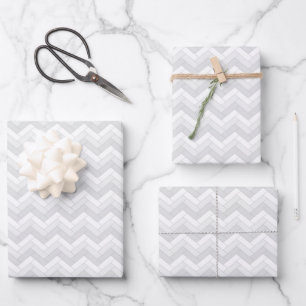 Feuille De Papier Cadeau Motif de Herringbone gris blanc