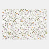 Feuille De Papier Cadeau Motif de jardin fleur sauvage (Devant)