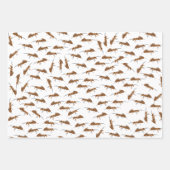 Feuille De Papier Cadeau Motif de jolies fourmis (Devant 2)