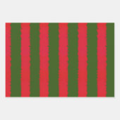 Feuille De Papier Cadeau Motif de la bande de points vert rouge (Devant 2)