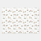 Feuille De Papier Cadeau Motif de la ferme d'aquarelle (Devant 3)