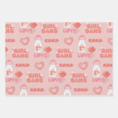 Feuille De Papier Cadeau Motif de la fête des Galentines (Devant)