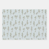 Feuille De Papier Cadeau Motif de la forêt d'arbres verts (Devant)