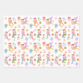 Feuille De Papier Cadeau Motif de la sirène de Noël (Devant 2)