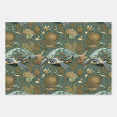 Feuille De Papier Cadeau Motif de la tortue No4 (Devant)