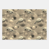 Feuille De Papier Cadeau Motif de la tortue no6 (Devant 2)