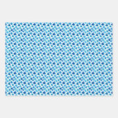 Feuille De Papier Cadeau Motif de l'échelle d'aquarelle bleue (Devant 2)