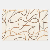 Feuille De Papier Cadeau Motif de ligne Abstraite (Devant 2)