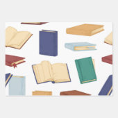 Feuille De Papier Cadeau Motif de livre (Devant 3)