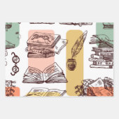 Feuille De Papier Cadeau Motif de livre (Devant 2)