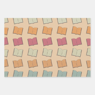 Feuille De Papier Cadeau Motif de livre