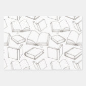 Feuille De Papier Cadeau Motif de livre (Devant 3)