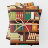 Feuille De Papier Cadeau Motif de livre (En situation)