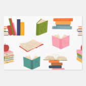 Feuille De Papier Cadeau Motif de livre (Devant 3)