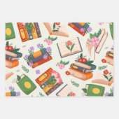 Feuille De Papier Cadeau Motif de livre (Devant 3)