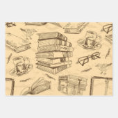 Feuille De Papier Cadeau Motif de livre (Devant 2)