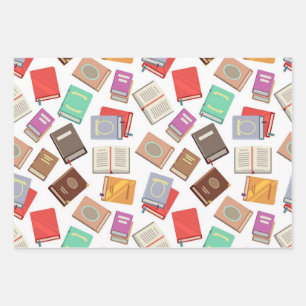 Feuille De Papier Cadeau Motif de livre